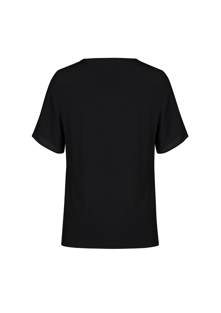 Sydney Womens Short Sleeve T-Top - Black - Back