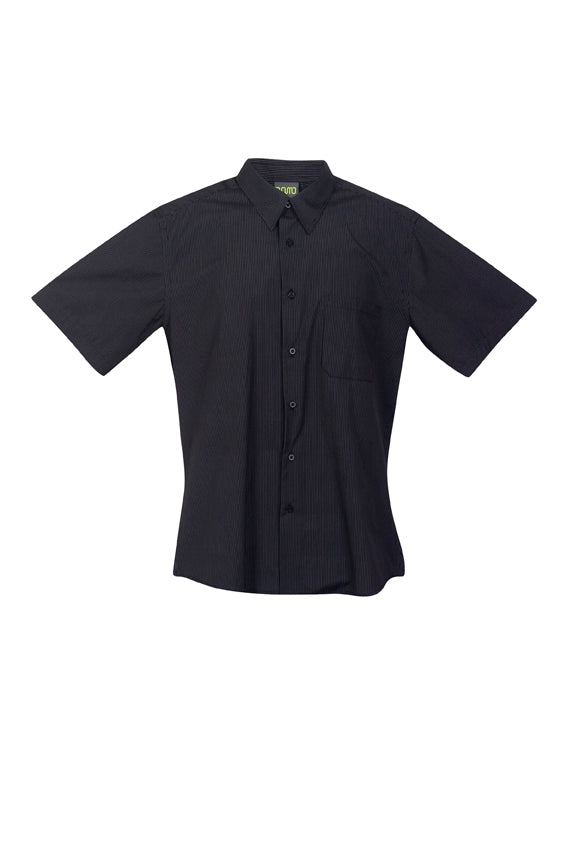 Mens Urban Stripe Shirt - Black/White - Front