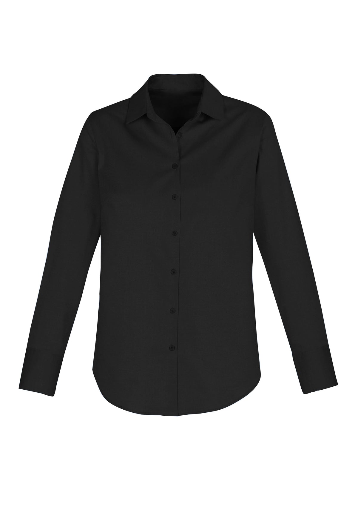 Camden Womens Long Sleeve Shirt - Black - Front