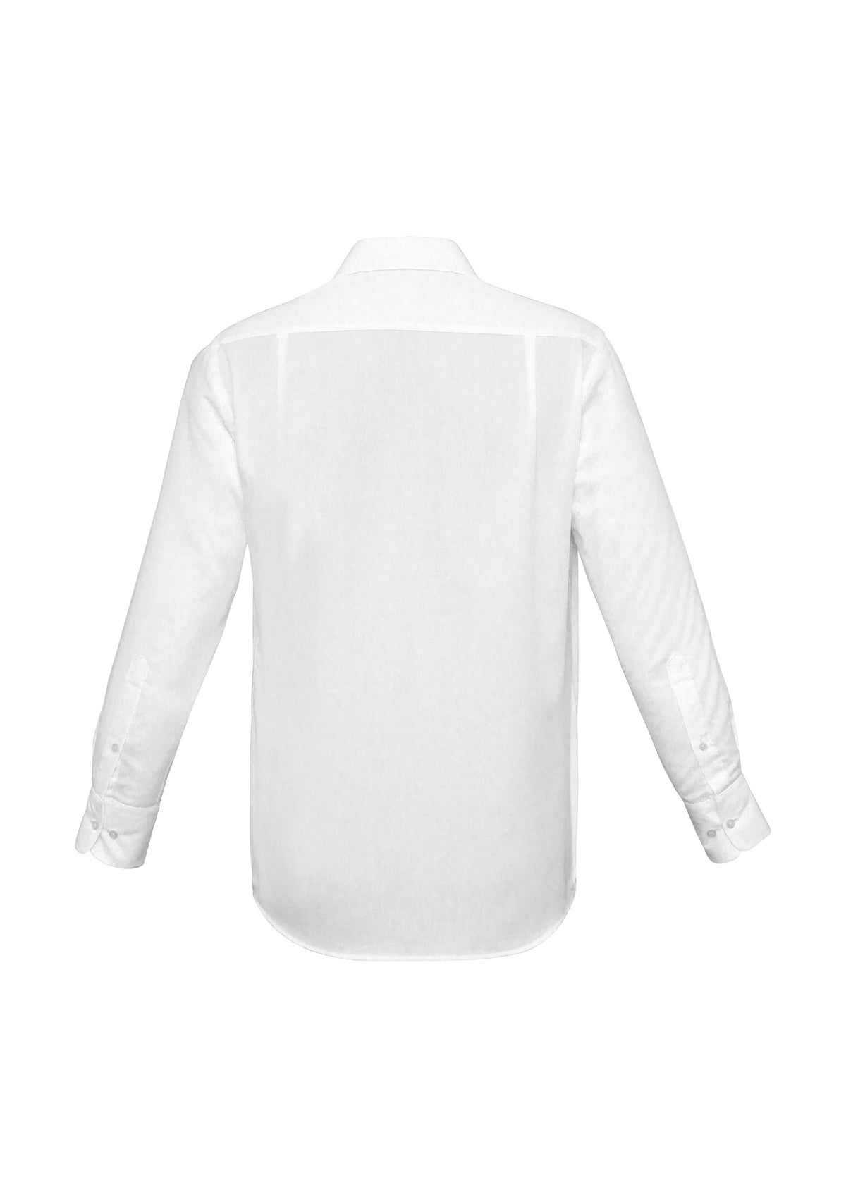 Luxe Mens Long Sleeve Shirt - White - Back
