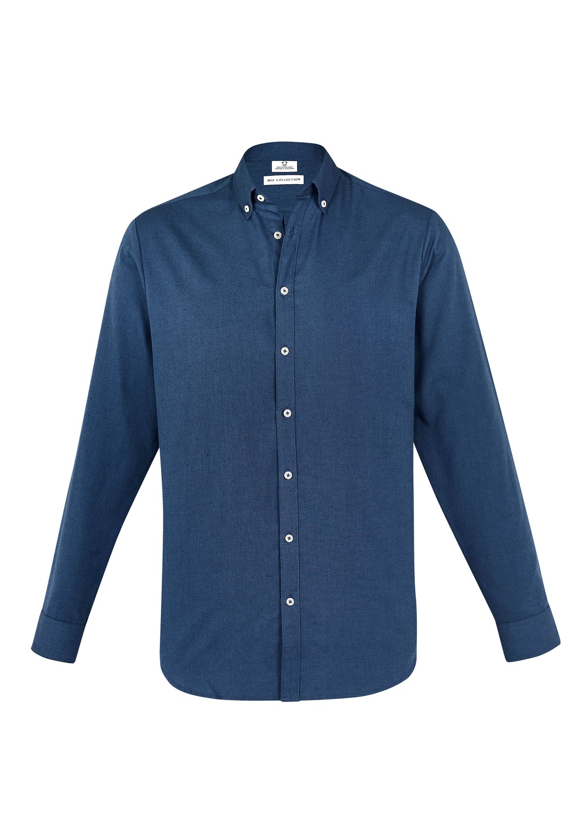 Memphis Mens Long Sleeve Shirt - Mineral Blue - Front