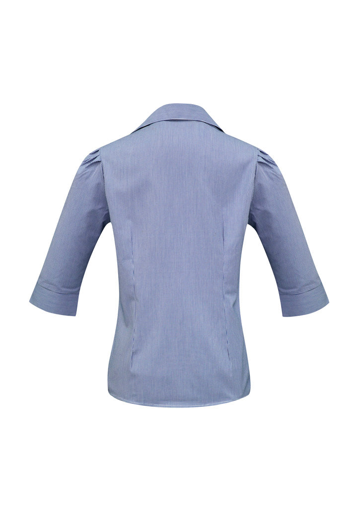 Edge Womens 3/4 Sleeve Shirt - Blue - Back