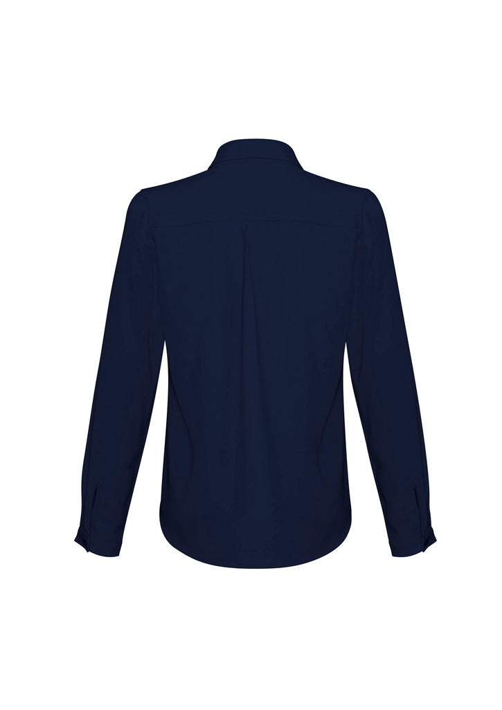 Madison Womens Long Sleeve Shirt - Midnight Blue - Back