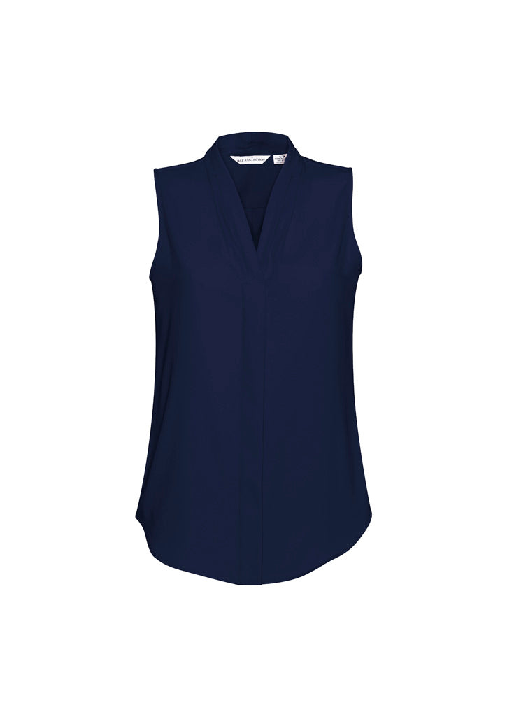 Madison Womens Sleeveless Top - Midnight Blue - Front