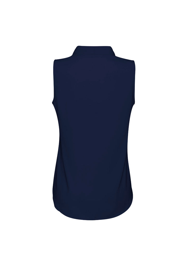 Madison Womens Sleeveless Top - Midnight Blue - Back