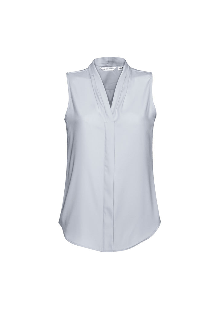 Madison Womens Sleeveless Top - Silver Mist - Front