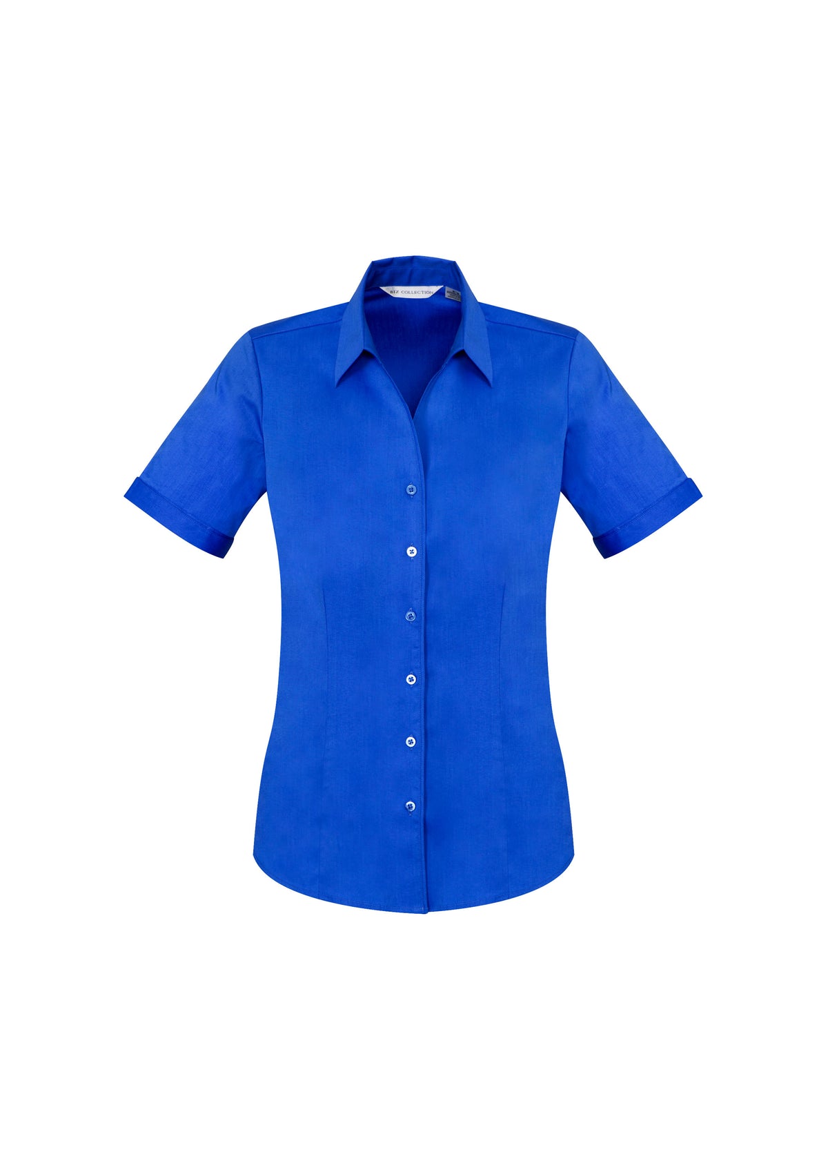 Monaco Womens Short Sleeve Shirt - Electric Blue - Front