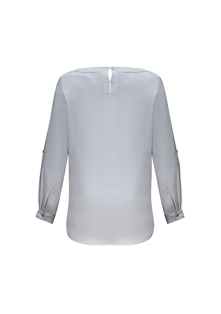 Madison Womens Boatneck Top - Silver Mist - Back