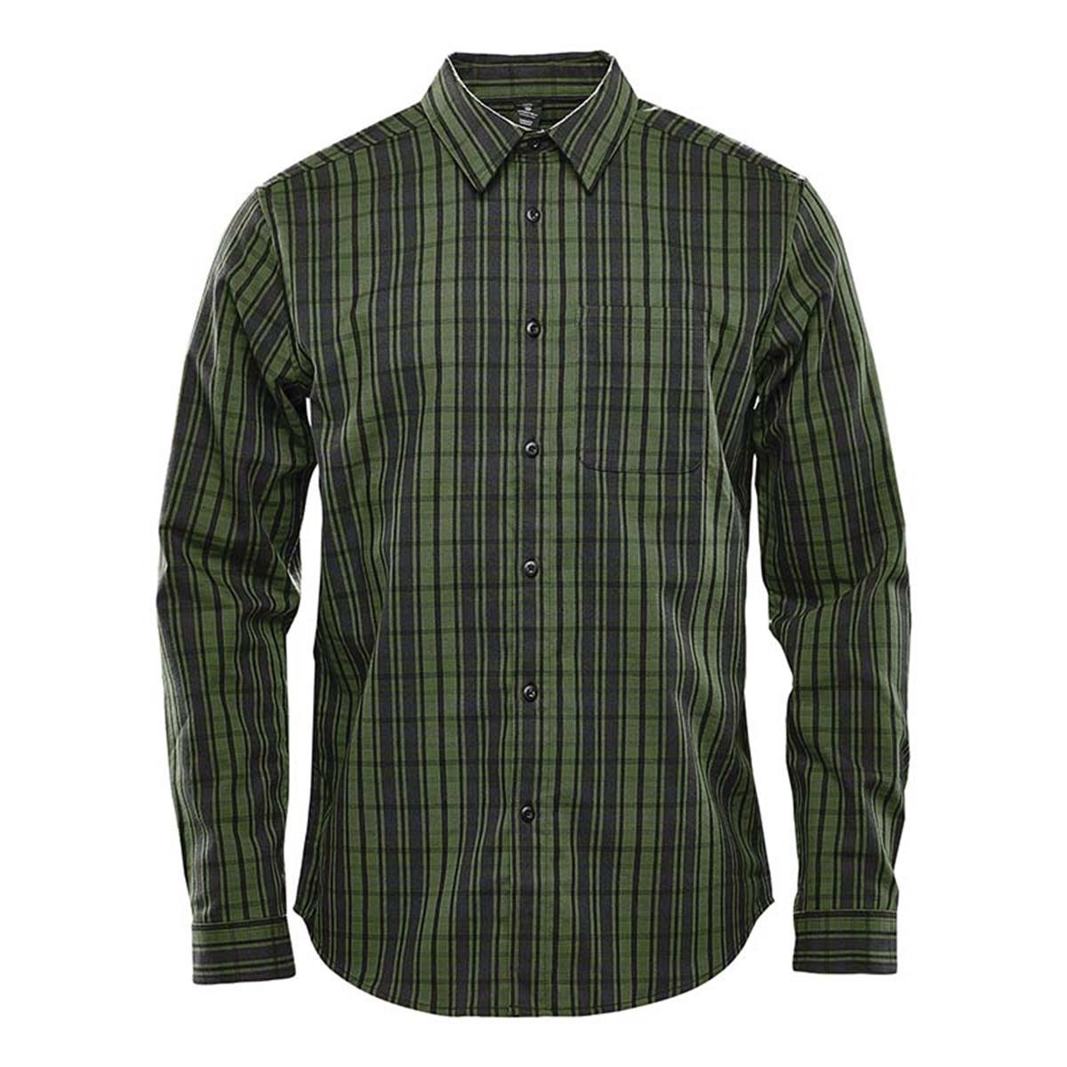 Men's Muirfield Performance Long Sleeve Shirt - Earth Plaid - Front