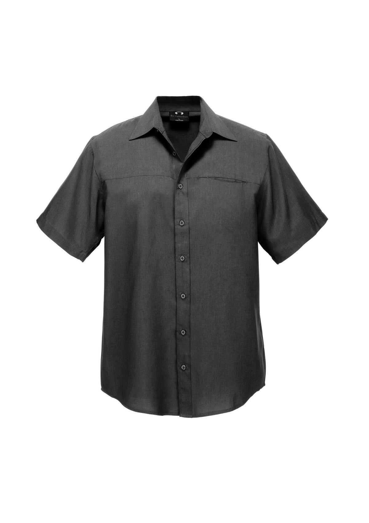 Oasis Mens Short Sleeve Shirt - Charcoal - Front