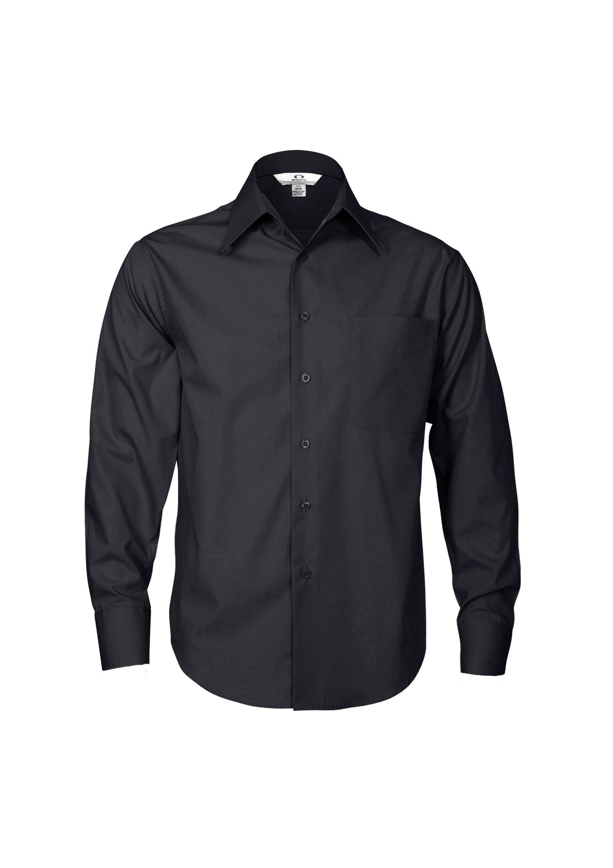 Metro Mens Long Sleeve Shirt - Charcoal - Front