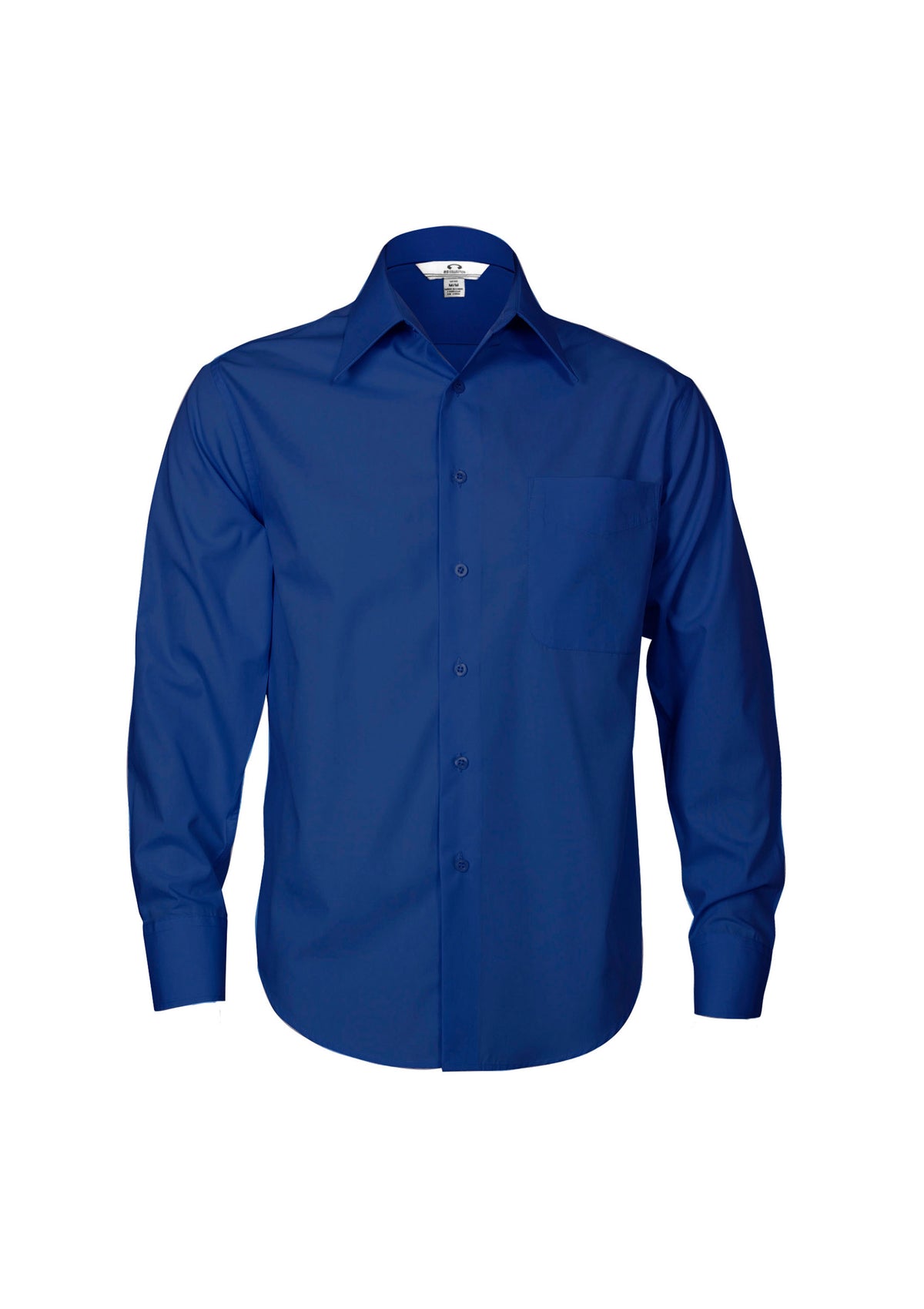 Metro Mens Long Sleeve Shirt - Royal - Front