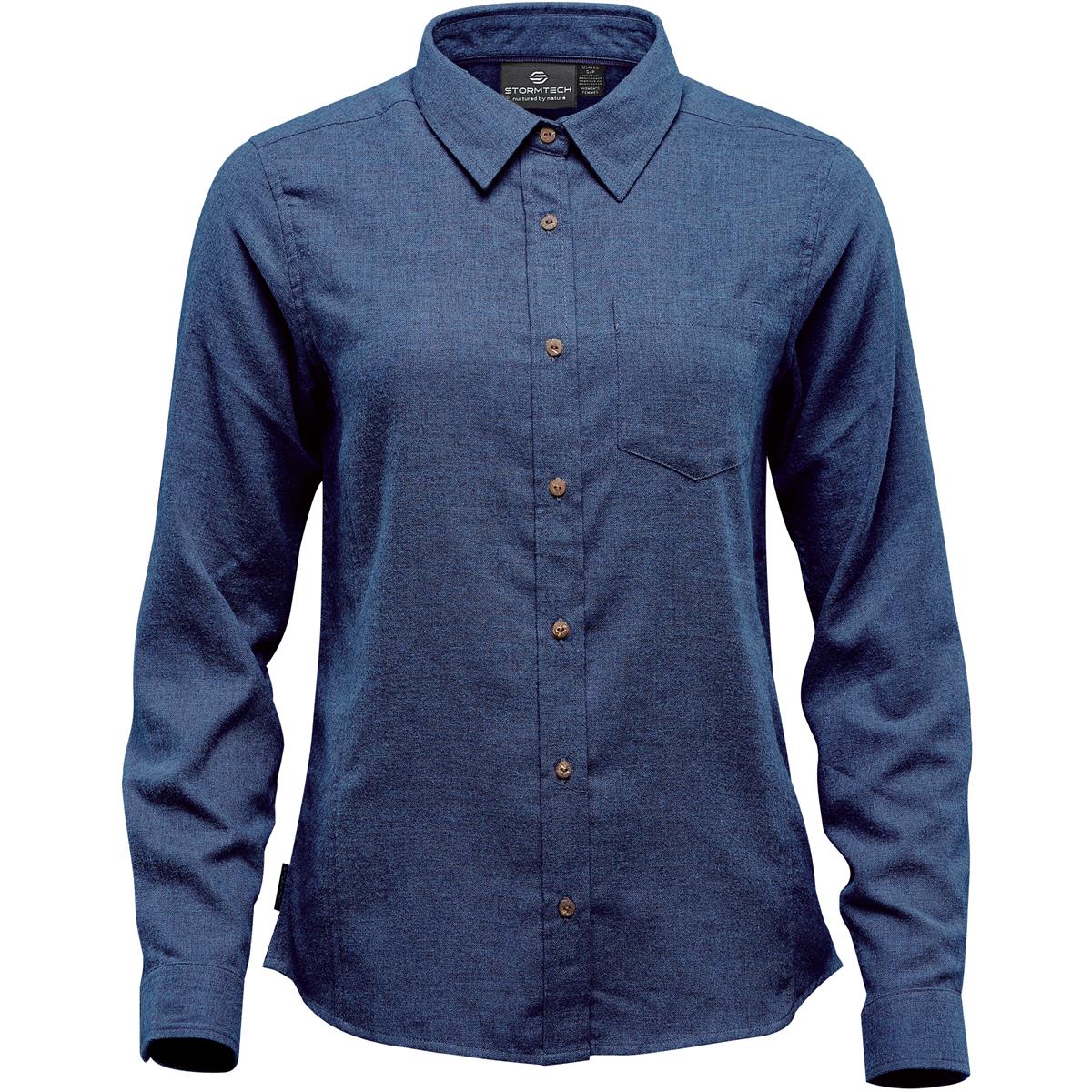 Women's Cambridge L/S Shirt - Navy - Front