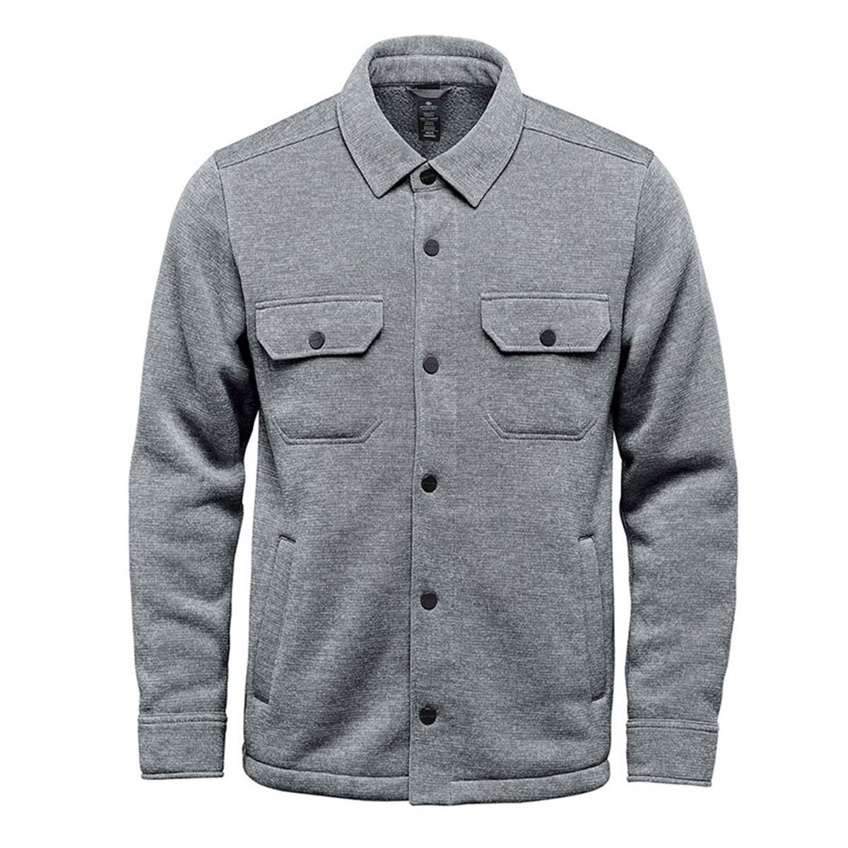 Unisex Avalante Fleece Shacket - Granite Heather - Front