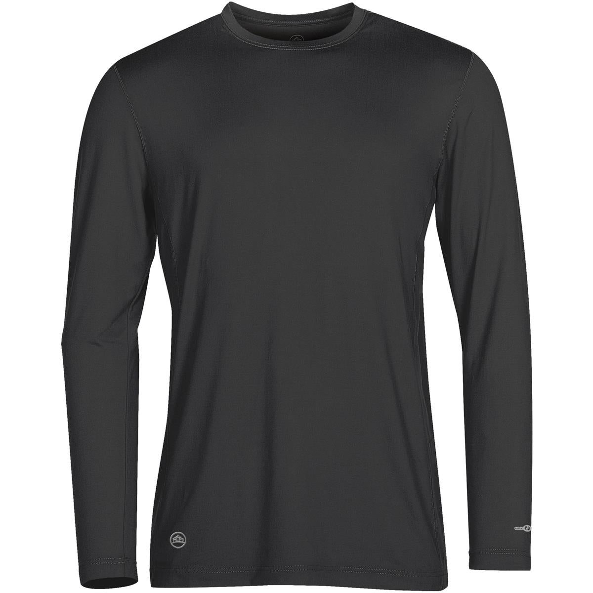Men's Lotus H2X-Dry L/S Tee - Carbon Melange - Front