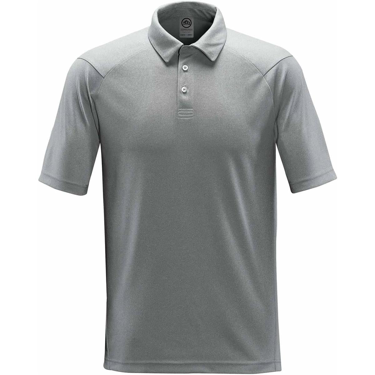 Men's Mistral Heathered Polo - Titanium - Front