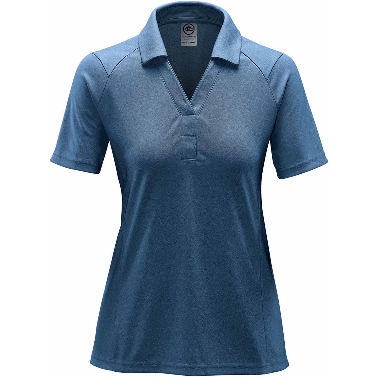 Women's Mistral Heathered Polo - Ocean - Front
