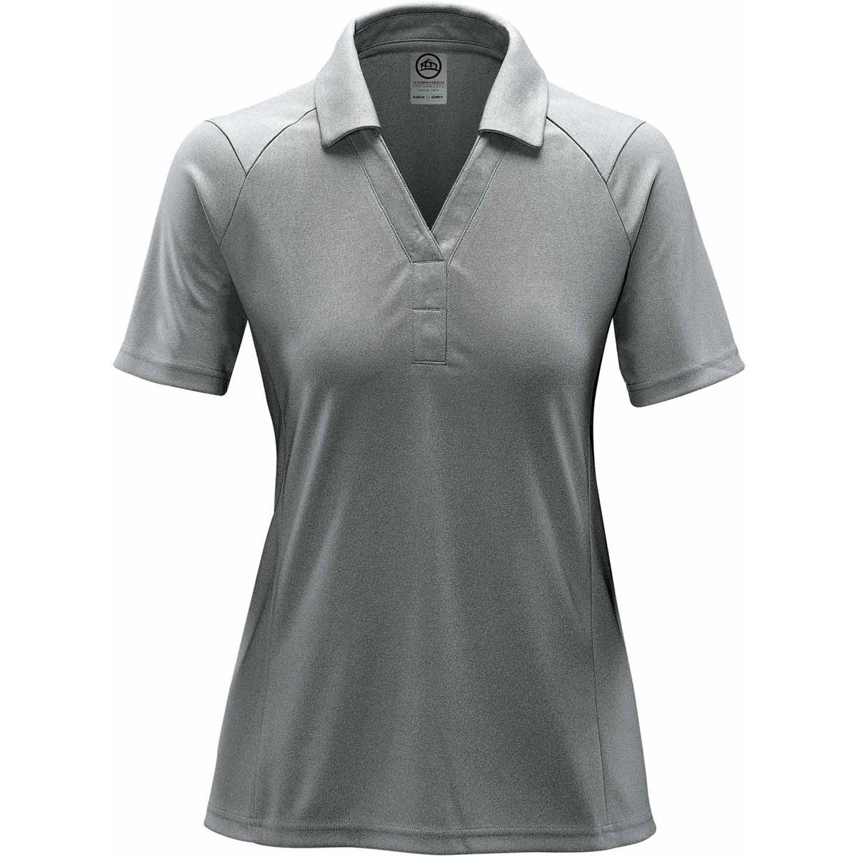 Women's Mistral Heathered Polo - Titanium - Front