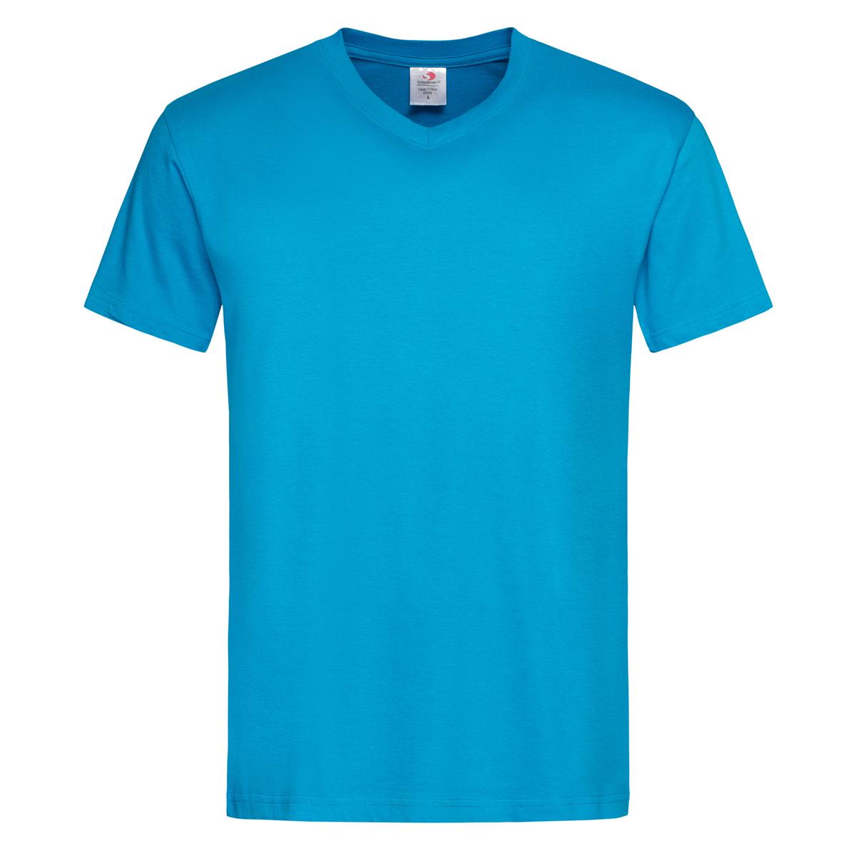Men's Classic-T V-neck - Ocean Blue - Front