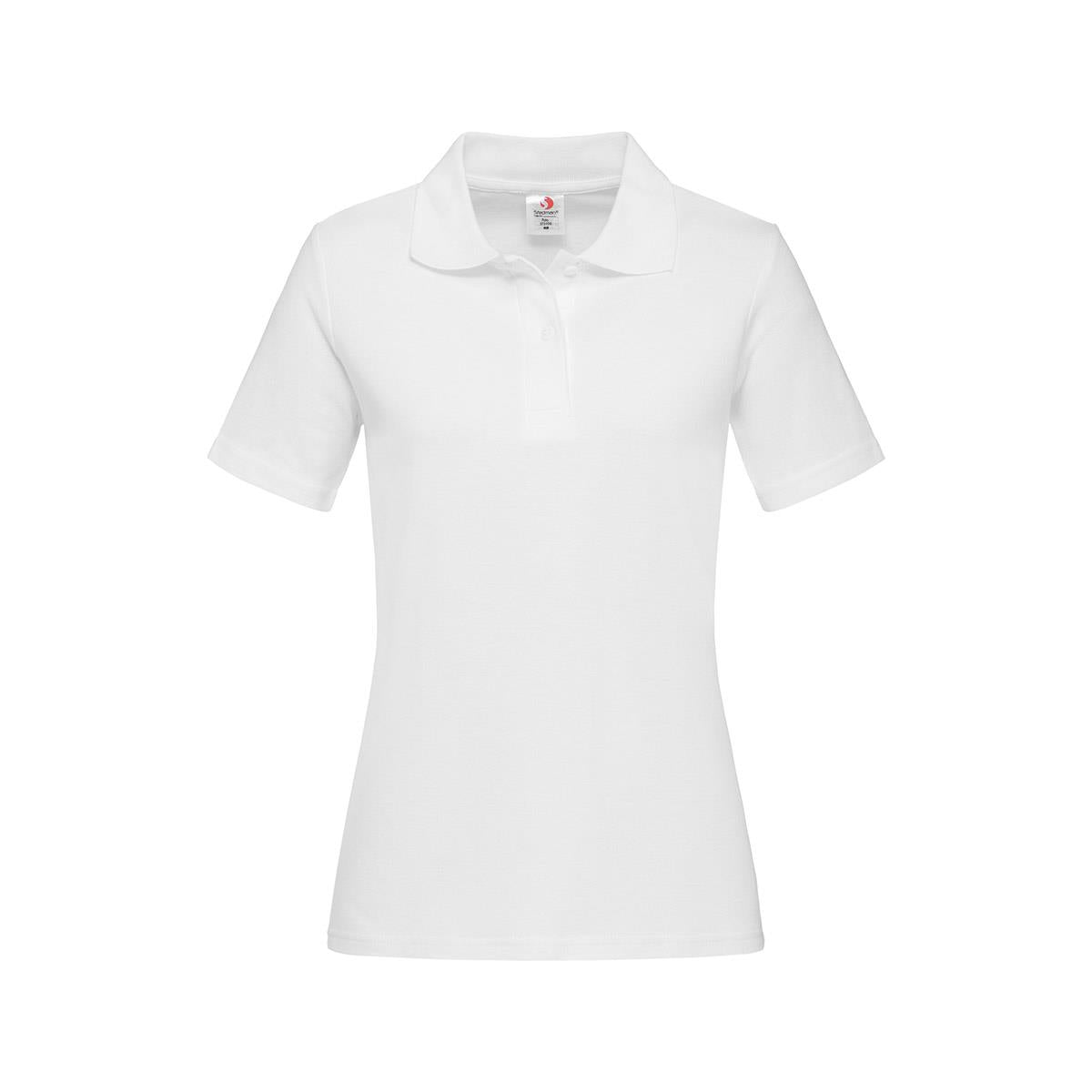Women's Heavyweight Polo - White - Front