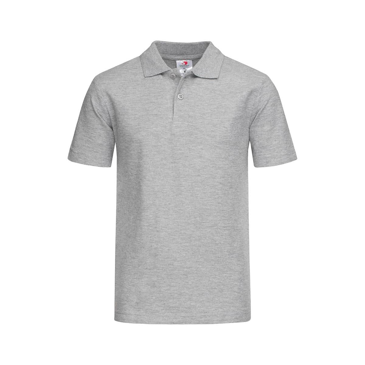 Junior Heavyweight Polo - Grey Heather - Front
