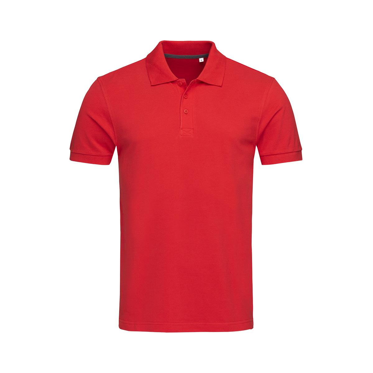 Men's Premium Cotton Polo - Crimson Red - Front
