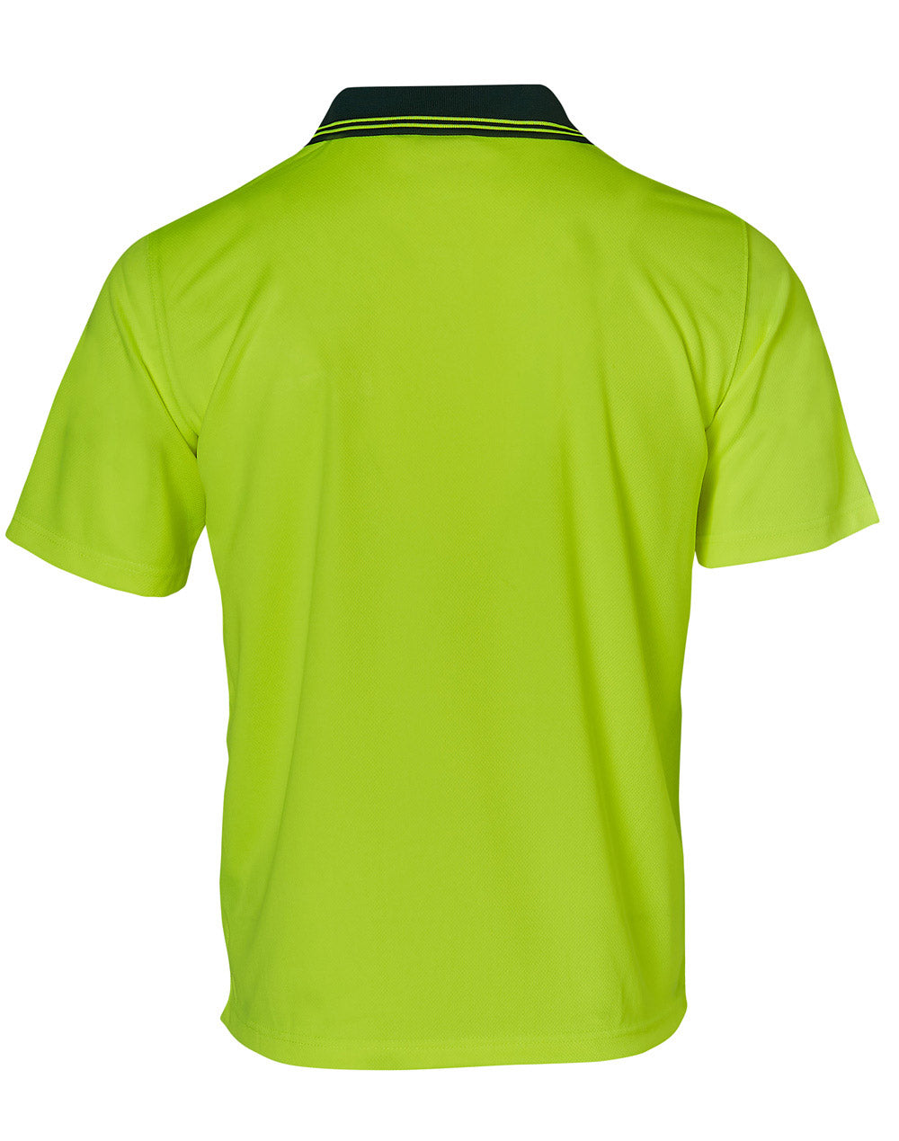 High Visibility Short Sleeve - FluoroYellow/Bottle - Back