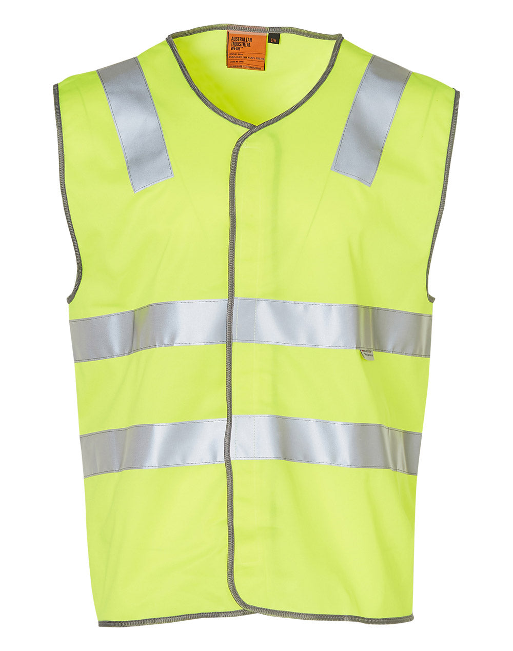 Hi-Vis Safety Vest - FluoroYellow/Silver - Front