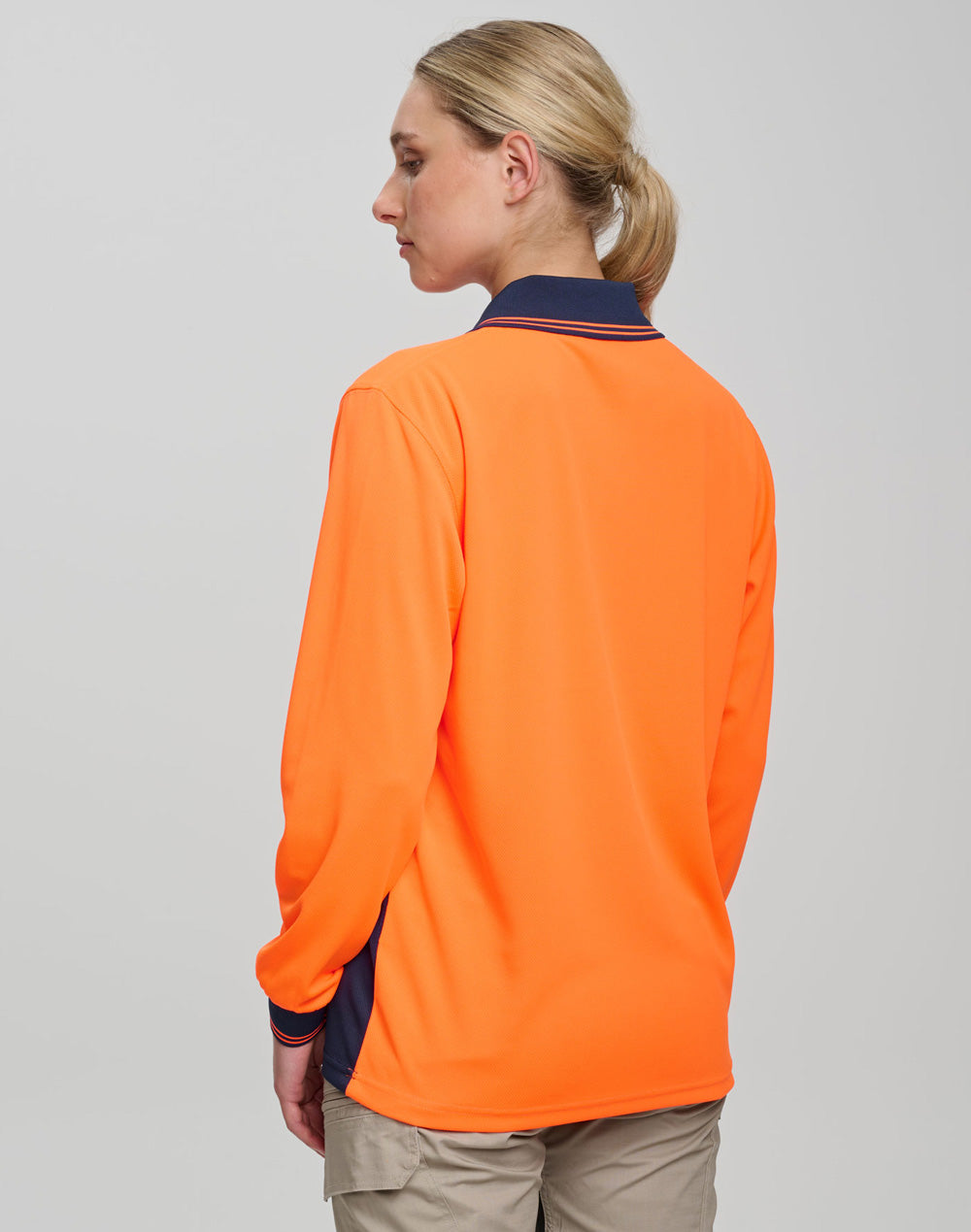 High Visibility Long Sleeve Polo - view