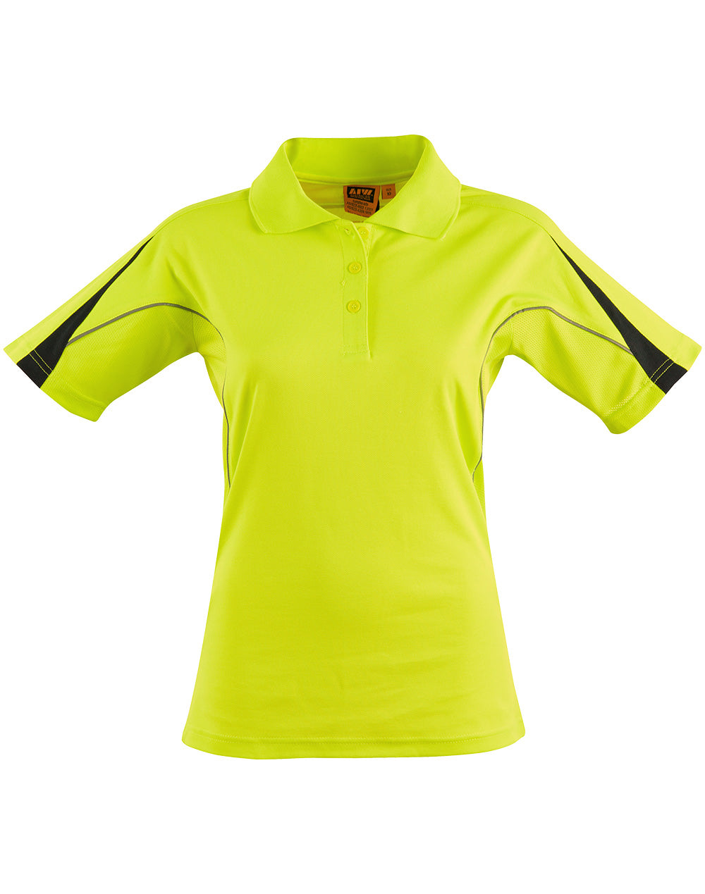 Hi-Vis Legend Short Sleeve Polo Ladies' - Yellow/Navy - View