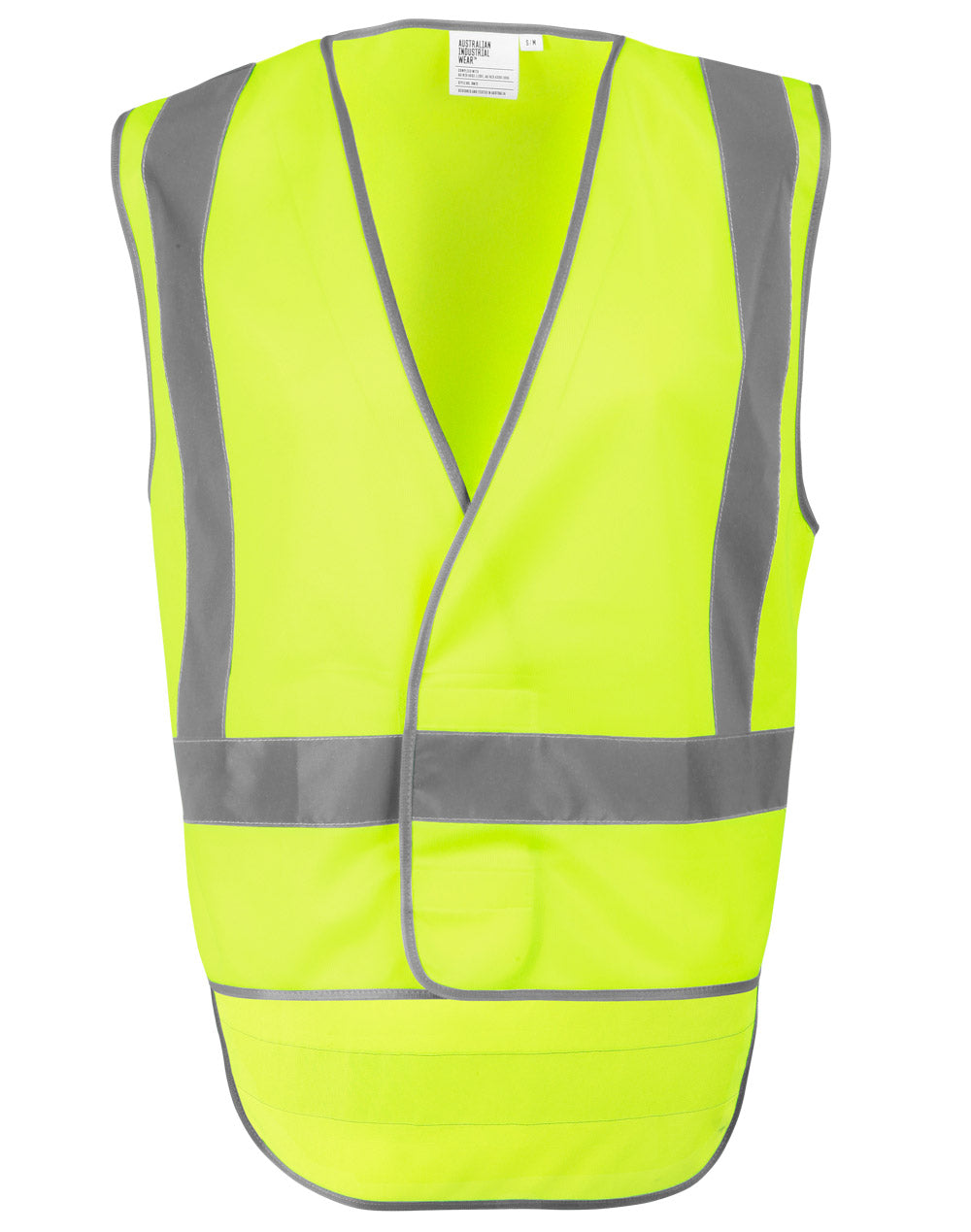 Hi-Vis X Back Safety Vest With Tail - Yellow - Front