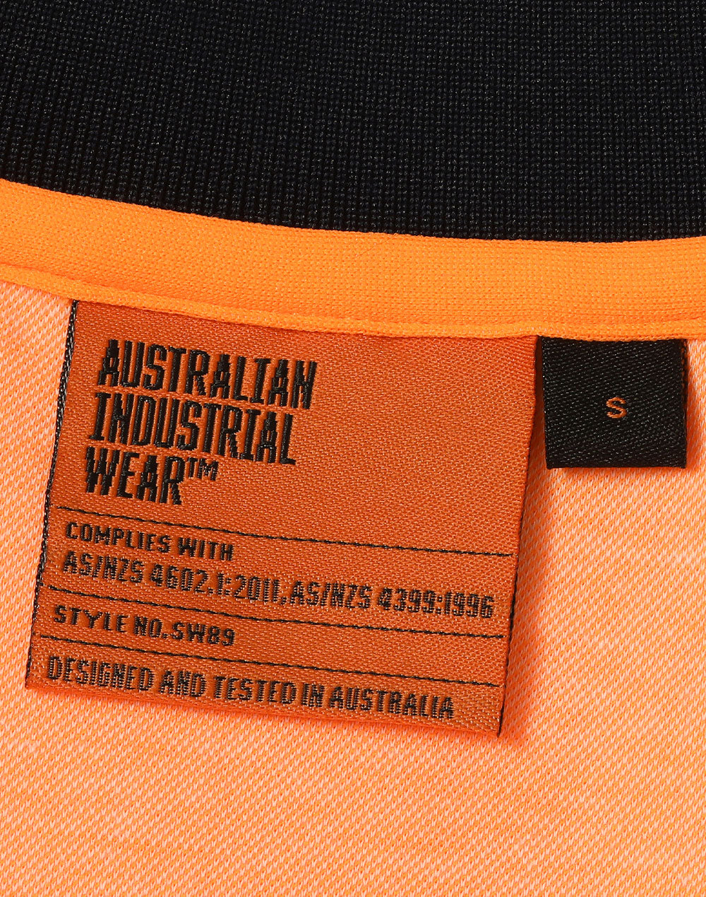 Hi-Vis Sustainable Cool-Breeze Safety Polo - Orange/Navy - View