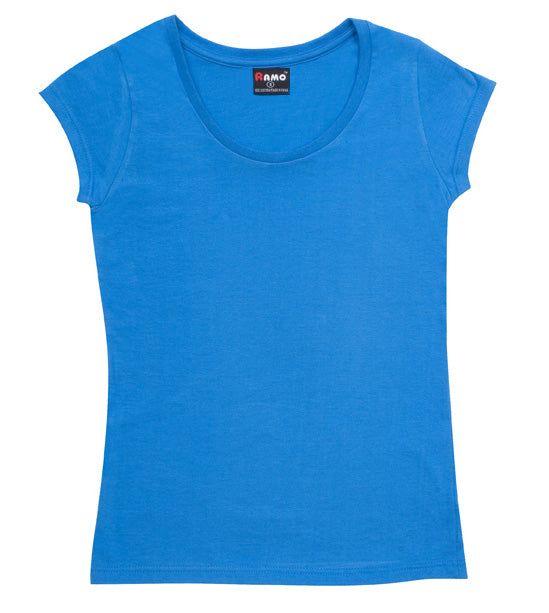Women's Jersey Scoop Neck T-shirt - Azure - Front