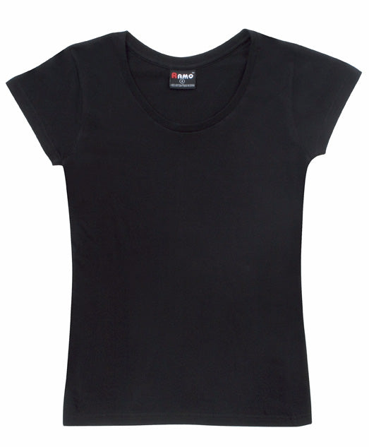 Women's Jersey Scoop Neck T-shirt - Black - Front
