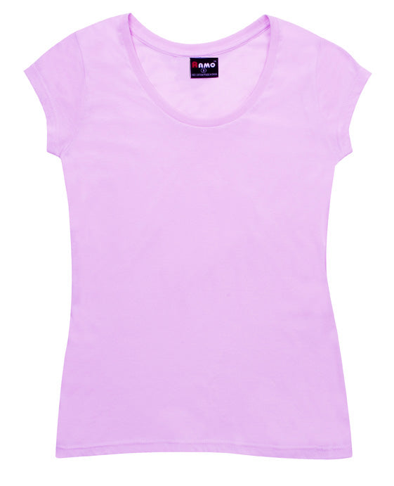 Women's Jersey Scoop Neck T-shirt - Pink - Front