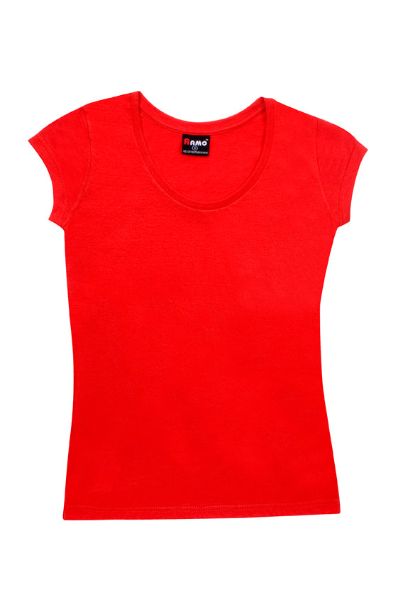 Women's Jersey Scoop Neck T-shirt - Red - Front