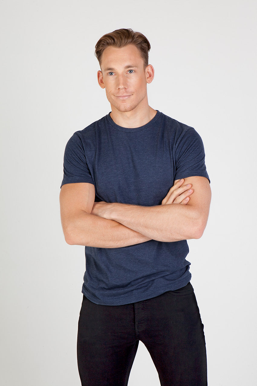 Men's / Unisex Marl Crew Neck T-shirt - view