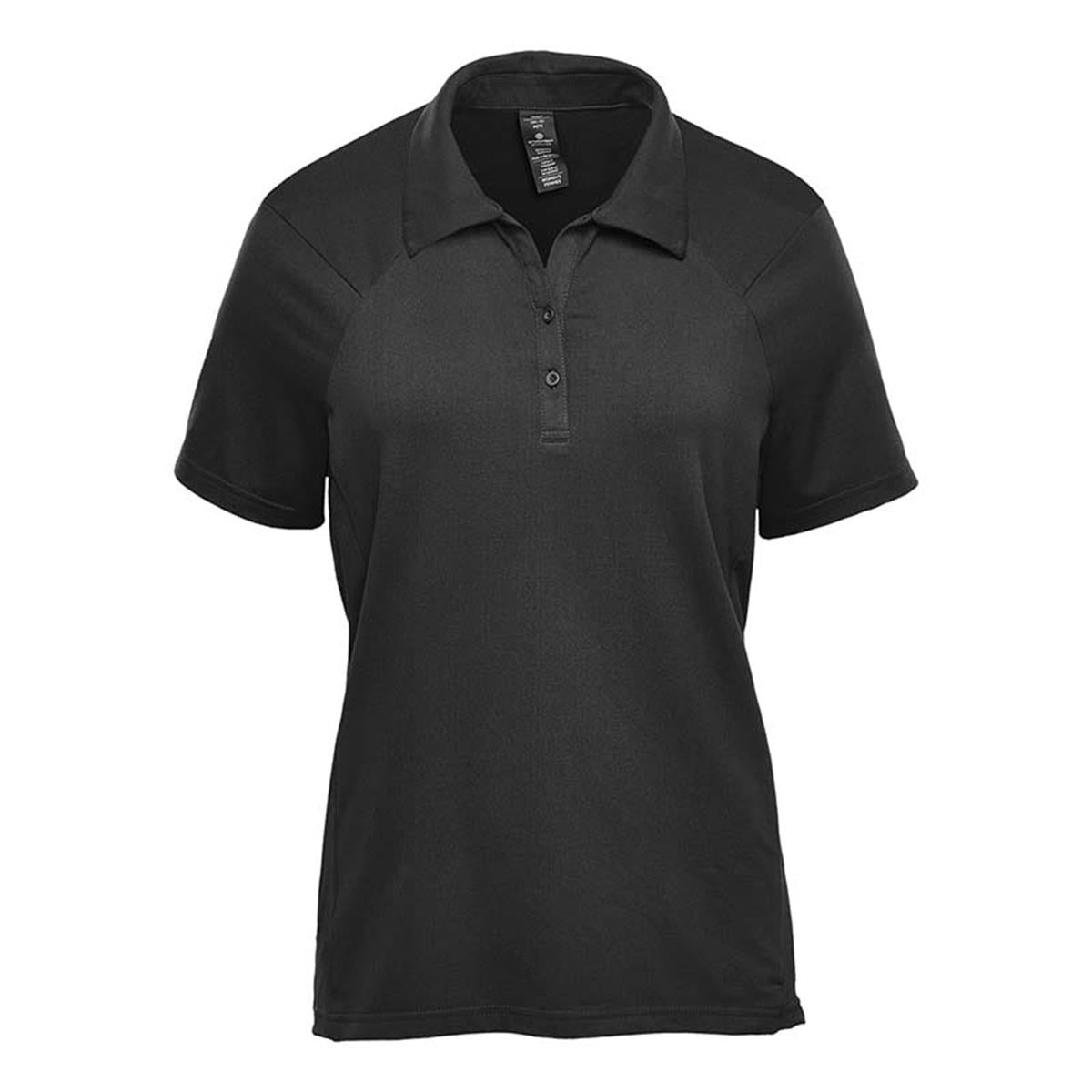 Women's Camino Performance Short Sleeve Polo - Black - Front