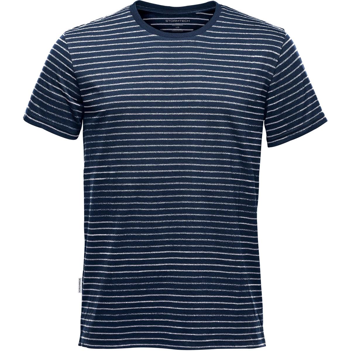 Men's Railtown Crew Neck Tee - Navy / White - Front