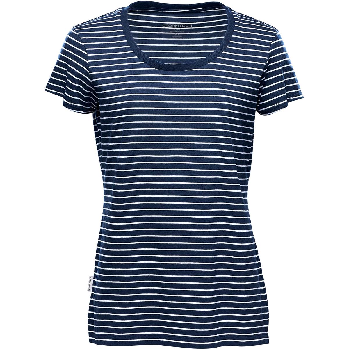 Women's Railtown Crew Neck Tee - Navy / White - Front