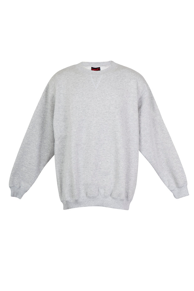 Adult Poly cotton fleece sloppy joe - Snow Marl - Front