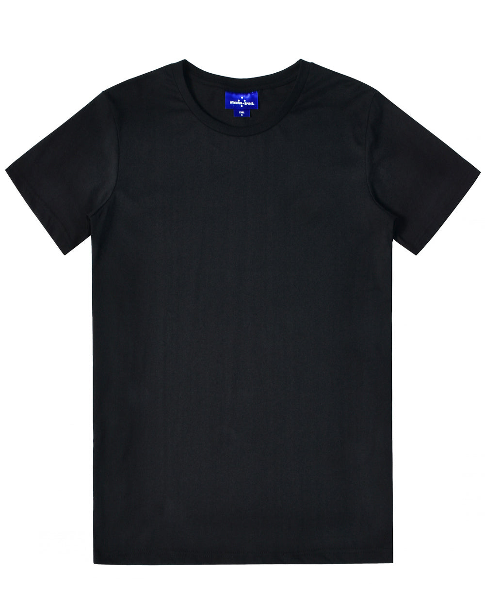 Premium Cotton Tee Shirt Mens - Black - Front