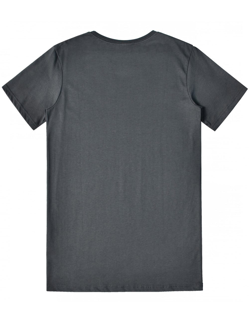 Premium Cotton Tee Shirt Mens - Charcoal - Back