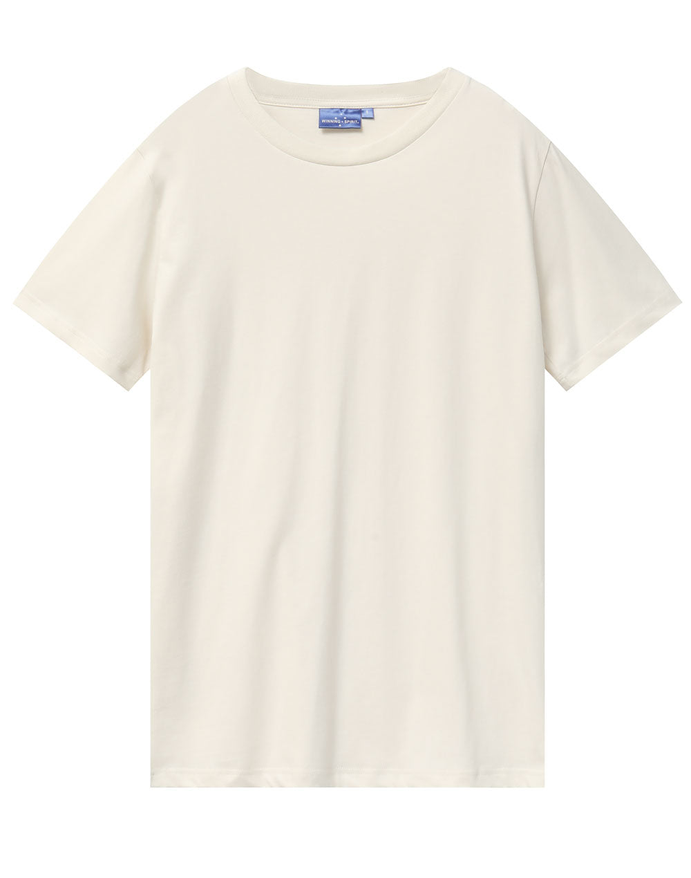 Premium Cotton Tee Shirt Mens - Natural - Front