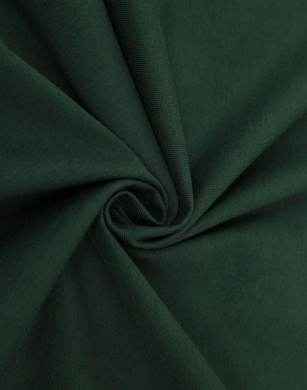 Premium Cotton Tee Shirt Ladies - Forest Green - Fabric