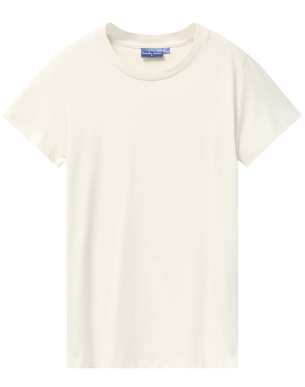 Premium Cotton Tee Shirt Ladies - Natural - Front
