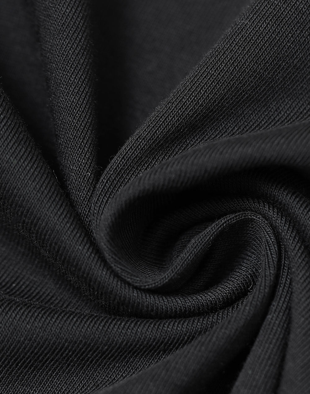 Premium Cotton Face Tee Men's - Black - Fabric
