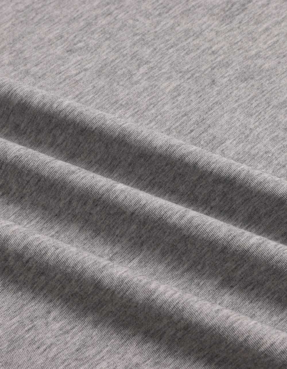 Premium Cotton Face Tee Men's - Marl Grey - Fabric