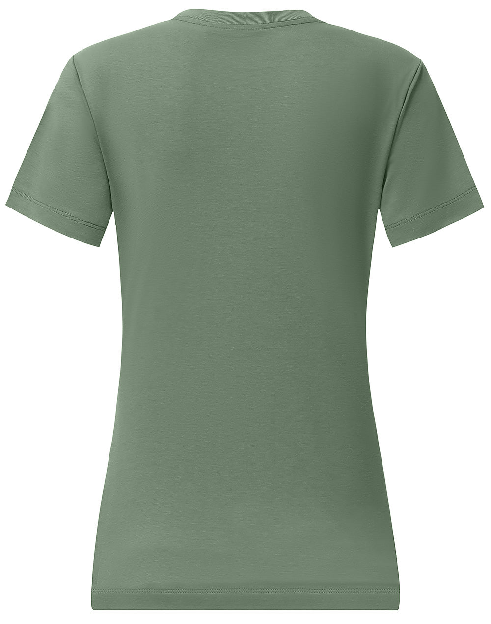 Premium Cotton Face Tee Ladie's - Mineral Green - Back