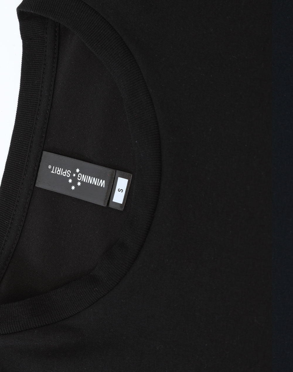 Mens Premium Cotton Face L/S Tee - Black - View